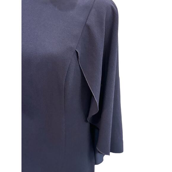 Trina Turk Navy Blue Cape Dress - Picture 3 of 14